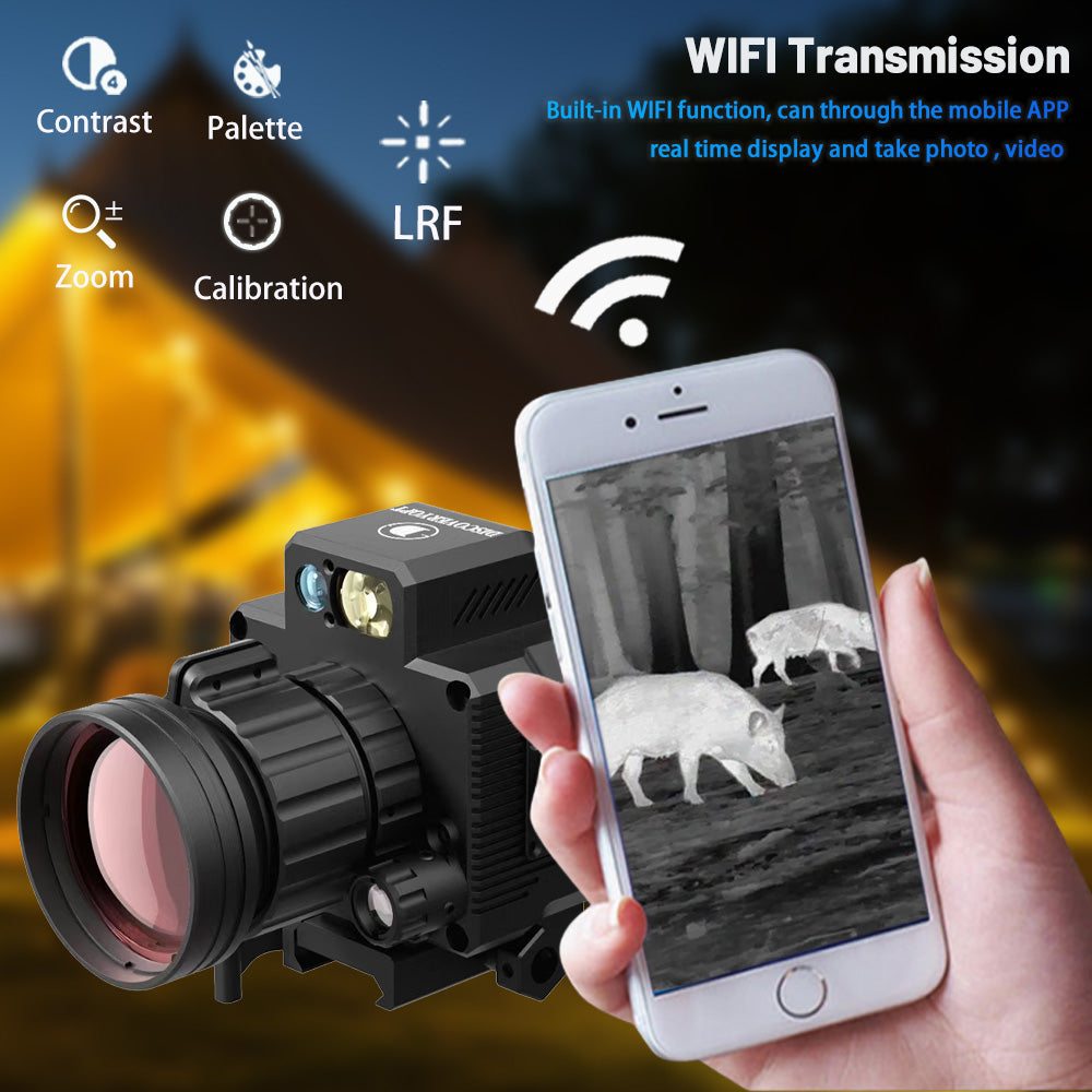 DTS642 Monocular Tactical Reticle Thermal Imaging 4 Pseudo-Color 640X512 Infrared WIFI Shockproof Hunting Clip-on Thermal - Image 3